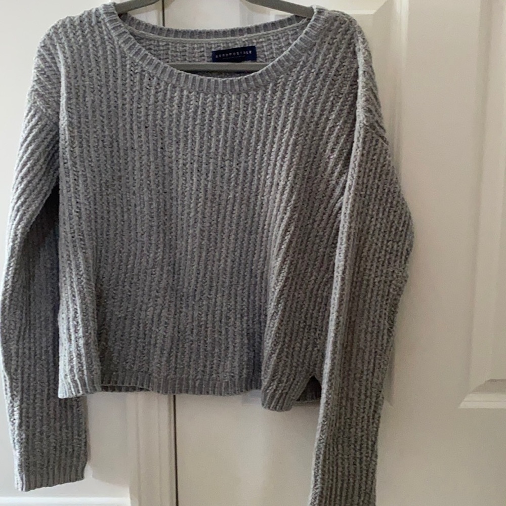 AERO gray sweater girls large